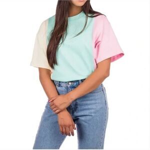 Teddy Fresh Colorblock Tee Embroidered Logo XS